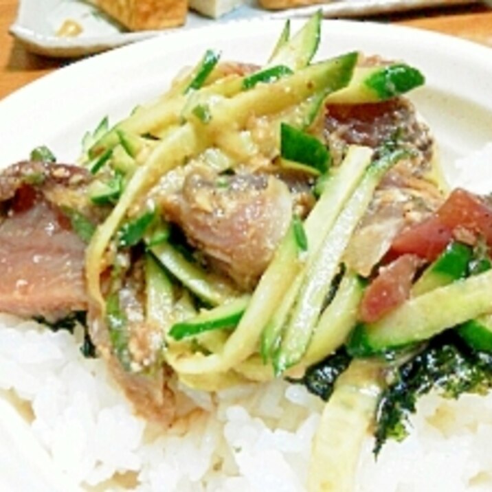 焼肉のたれdeカツオの韓国風ピリ辛漬け丼 レシピ 作り方 By ちゅろす1972 楽天レシピ 焼肉のたれdeカツオの韓国風ピリ辛漬け丼 レシピ 作り方 By ちゅろす1972 楽天レシピ